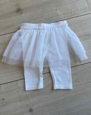 Legging avec robe tutu blanc 0M