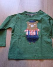 blouse verte avec un castor 18 mois