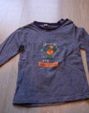 blouse lignée avec un chat ,18 mois