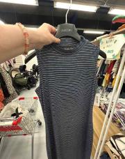 Robe bleu rayée 