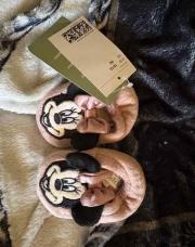 Chaussons minie rose noeud 