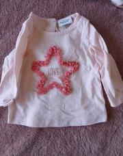 Blouse rose avec étoile love 1M