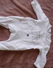 Pyjama blanc mini love 1M