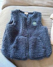 Gilet sans manches bouclettes bleu foncé 86