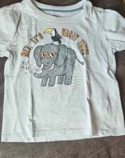 T shirt t 92 elephan bleue clair c&a