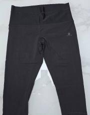 Legging noir 3/4 Domyos taille élastique  (taille 44)