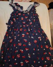 Robe bleue fleuries taille 40 