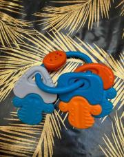 Clé bleu et orange 