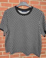 Blouse noire et blanche Kiabi XL