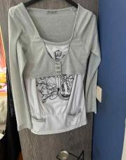 Blouse blanche brillante 