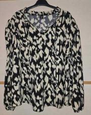 Blouse noire et blanche neuve Shein Curve 2XL