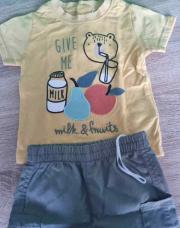 Ensemble 6m jaune kaki 