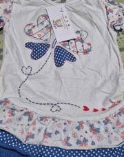 Robe blanche et bleu 86