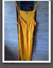 Robe longue moutarde 