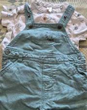 Short salopette +chemise 6m