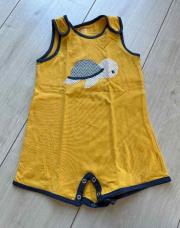 Pyjama été jaune dessin tortue 12M