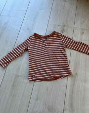 T-shirt longue manche ligné brun/blanc la redoute 12M