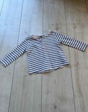 T-shirt longue manche ligné beige/grise la redoute 12M