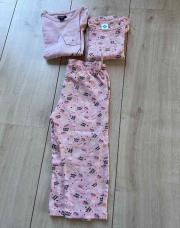 Pyjama longue manche fille à petites couronnes TEX 18M