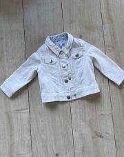 Veste en jeans blanche 9/12M