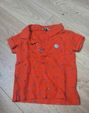 Polo orange palmier/lunettes (80cm)