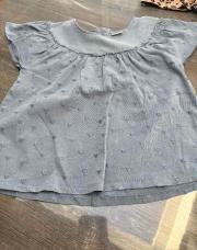 T shirt bleu cœur ZARA 3/4 ans 