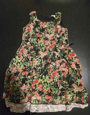 Robe a fleurs verte 4ans