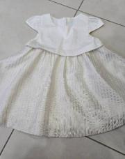 Robe okaidi 18 mois blanc et dore