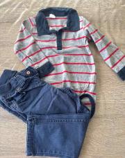86cm, ensemble garçon H&M body + jeans 