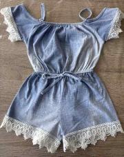 3 ans, fille Combishort effet jeans 