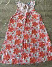 6 ans, robe orchestra fleurie orange 