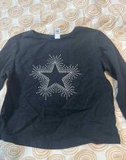 Blouse noir étoile argentée 