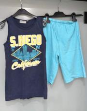 Ensemble pyjama short bleu taille 10 ans 