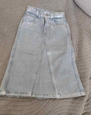 Jupe longue en jeans 7ans
