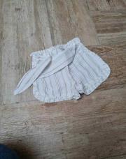 Short blanc à ligne