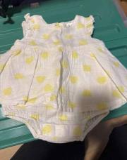 Robe cœur jaune 1 mois 54cm