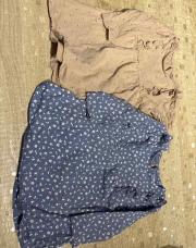 Lot de 2 robe bleu et beige 6 mois Kiabi 