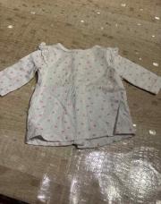 Pull blanc cœur rose 