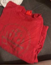 T-shirt bordeaux longues manches 