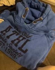 Sweat à capuche bleu  