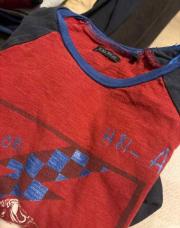 T-shirt bleu longues manches 