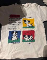 T shirt blanc chien 2 ans