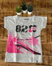 Tee-shirt gris/rose 