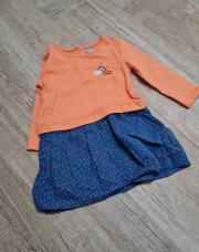Robe orange et bleu 