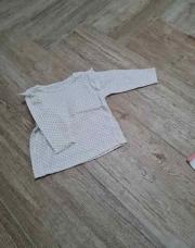 Tshirt longue manche à pois dore