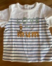 T shirt TAO Love Mum neuf 6 mois 