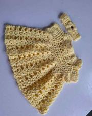 Robe avec bandeau 1 à 3 mois jaune canari 