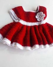 Robe 1 à 3 mois rouge et blanc 