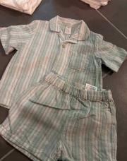 Ensemble rayé bleu 80cm hm