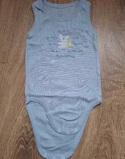 Body débardeur bleu ciel baby tex 6 mois 